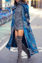 Prenda exterior informal con cuello tipo cárdigan y estampado estilo británico