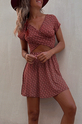 Meridress One Dress Two Ways Printed Mini Dress