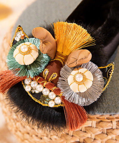 Handmade Cotton Embroidered Soft Soled Comfortable And Cute Tiger Head Shoes Handmade Cotton Embroidered Soft Soled Comfortable And Cute Tiger Head Shoes