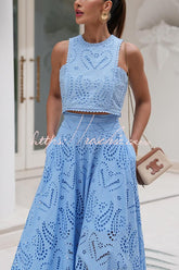 Top corto de encaje bordado Paris Dreaming