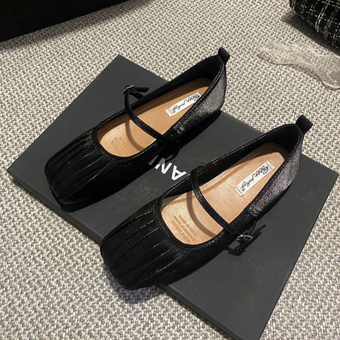 Designer Damen Mary Jane Schuhe Mode Damen Square Toe Flats Schuhe Weiche Sohle Flache Ferse Kleid Ballettschuhe  Designer Damen Mary Jane Schuhe Mode Damen Square Toe Flats Schuhe Weiche Sohle Flache Ferse Kleid Ballettschuhe