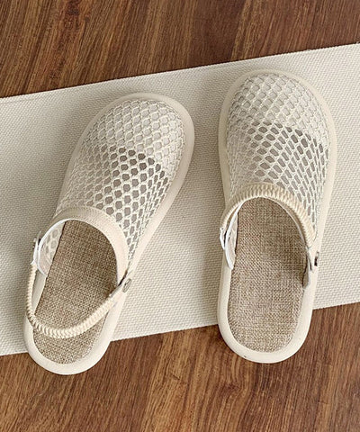 Beige Hollow Out Breathable Mesh Casual Splicing Sandals Beige Hollow Out Breathable Mesh Casual Splicing Sandals