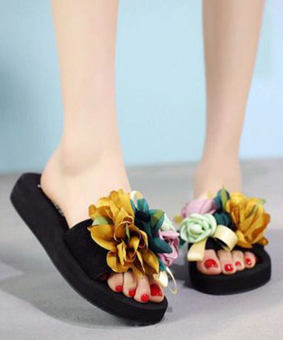 Nuevas sandalias playeras con diseño de flores para vacaciones de moda  Nuevas sandalias playeras con diseño de flores para vacaciones de moda