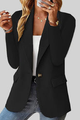 Cárdigan informal liso con cuello vuelto