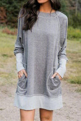 Meridress Maureen Pockets Casual Sweatershirt Dress