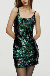 Trägerkleid mit schmaler Passform und Hüfte, offener Rückenrock