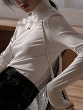 Camiseta informal de manga larga y cuello alto en 6 colores