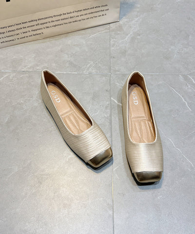 Neu Bequeme Vielseitige Apricot Spleißen Flache Füße Schuhe  Neu Bequeme Vielseitige Apricot Spleißen Flache Füße Schuhe