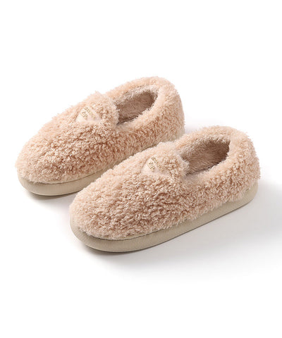 Comfortable Soft Pink Faux Fur Flat Shoes Comfortable Soft Pink Faux Fur Flat Shoes