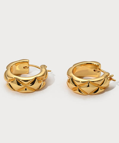 Original Design Gold Copper Overgild Hoop Earrings Original Design Gold Copper Overgild Hoop Earrings