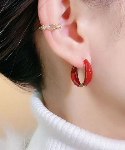 Fine Green Copper Overgild Circle Hoop Earrings Fine Green Copper Overgild Circle Hoop Earrings