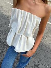 Tossy Weiß Plissee Für Frauen Tube Tops Rückenfrei Schlank Patchwork Lässig Sommer Elegant Y2k Top Hohe Taille Solide Bandeau Crop top