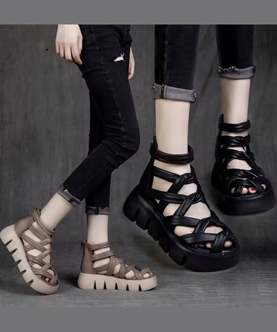 Summer New Black Hollow Out Roman Sandals Summer New Black Hollow Out Roman Sandals