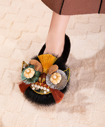 Handmade Cotton Embroidered Soft Soled Comfortable And Cute Tiger Head Shoes Handmade Cotton Embroidered Soft Soled Comfortable And Cute Tiger Head Shoes