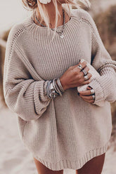 Lässiger, einfarbiger O-Ausschnitt-Pullover für die Straße (6 Farben)