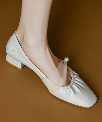 Mulberry Classy Chunky Shoes Cowhide Leather Splicing Mulberry Classy Chunky Shoes Cowhide Leather Splicing