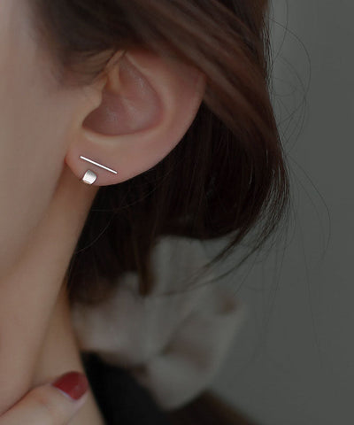 Original Design Silk Sterling Silver Stud Earrings Original Design Silk Sterling Silver Stud Earrings