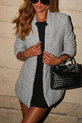 Mantel mit Taschen - Heather Grey