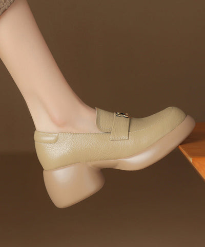 Black Chunky Sheepskin Chic Splicing Loafer Shoes Black Chunky Sheepskin Chic Splicing Loafer Shoes