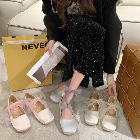 Zapatos planos de ballet para mujer, primavera, nuevos zapatos de vestir bajos, moda 2024, marca para caminar, moda informal para mujer, zapatillas elegantes  Zapatos planos de ballet para mujer, primavera, nuevos zapatos de vestir bajos, moda 2024, marca para caminar, moda informal para mujer, zapatillas elegantes
