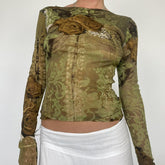 Mori Retro Printed Slim Fit Short Sleeve T-shirt with Special Interest Design