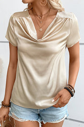 T-Shirts mit einfarbigem Schalkragen