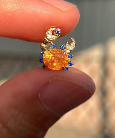 Novelty Blue Alloy Zircon Crab Stud Earrings Novelty Blue Alloy Zircon Crab Stud Earrings