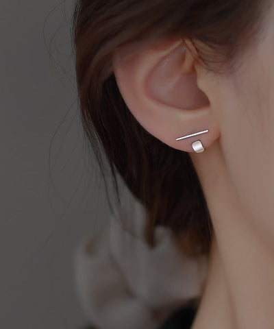 Original Design Silk Sterling Silver Stud Earrings Original Design Silk Sterling Silver Stud Earrings