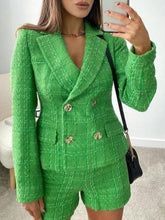 ANABEL TWEED BLAZER Y SHORTS