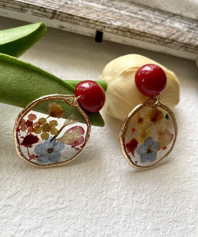 Novelty Red Sterling Silver Overgild Agate Drop Glue Drop Earrings Novelty Red Sterling Silver Overgild Agate Drop Glue Drop Earrings