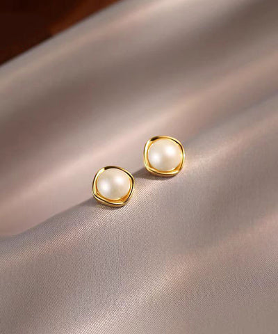 New Red Copper Overgild Red Bean Stud Earrings New Red Copper Overgild Red Bean Stud Earrings