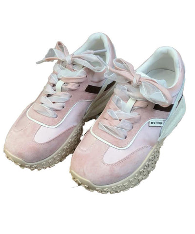 Lässige rote Kunstleder Plattform flache Füße Schuhe Spleißen Schnüren  Lässige rote Kunstleder Plattform flache Füße Schuhe Spleißen Schnüren