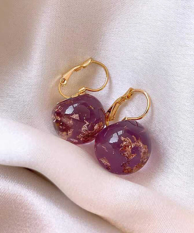 Original Purple Sterling Silver Alloy Gem Stone Stud Earrings Original Purple Sterling Silver Alloy Gem Stone Stud Earrings