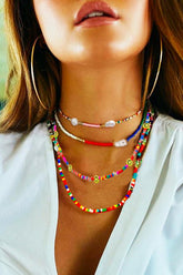 Sally Rainbow Mille Beads Perlenketten-Set