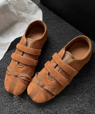 Casual Versatile Splicing Soft Flat Shoes Green Suede Casual Versatile Splicing Soft Flat Shoes Green Suede