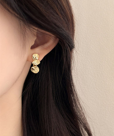 Modern Gold Sterling Silver Overgild Stud Earrings Modern Gold Sterling Silver Overgild Stud Earrings