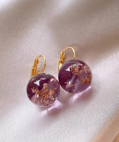 Original Purple Sterling Silver Alloy Gem Stone Stud Earrings Original Purple Sterling Silver Alloy Gem Stone Stud Earrings