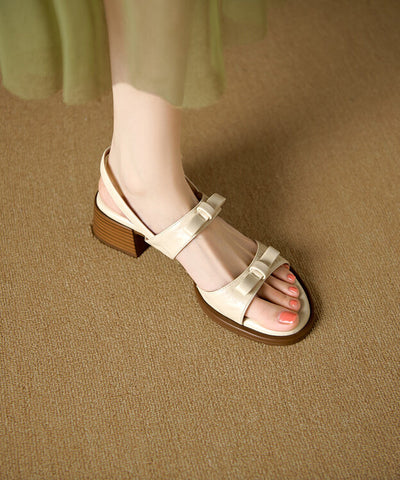 Boutique Brown Sandals Chunky Cowhide Leather Peep Toe Boutique Brown Sandals Chunky Cowhide Leather Peep Toe