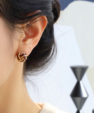 Moderne Ohrstecker aus vergoldetem Sterlingsilber von Mulberry mit Glasur  Moderne Ohrstecker aus vergoldetem Sterlingsilber von Mulberry mit Glasur