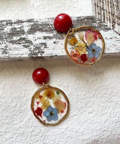 Novelty Red Sterling Silver Overgild Agate Drop Glue Drop Earrings Novelty Red Sterling Silver Overgild Agate Drop Glue Drop Earrings