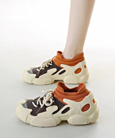 Nuevas zapatillas deportivas versátiles moradas con cordones y plataforma  Nuevas zapatillas deportivas versátiles moradas con cordones y plataforma