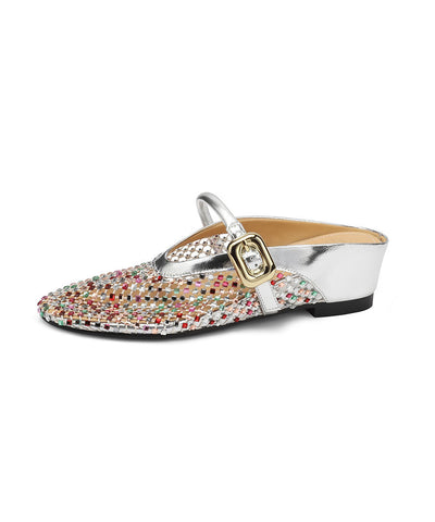 Sandalias de cuña con circón calado en oro de Boutique  Sandalias de cuña con circón calado en oro de Boutique