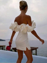 Schickes Cupcake-Kleid, trägerlos, Schlitz, Minikleider für Geburtstagspartys