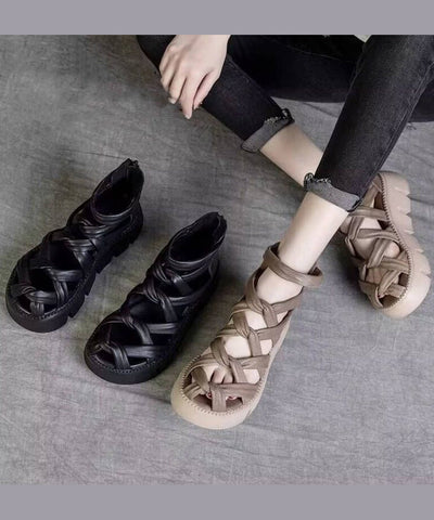 Summer New Black Hollow Out Roman Sandals Summer New Black Hollow Out Roman Sandals