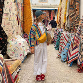 Vintage mexikanische bunte Strickjacke