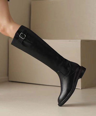 Brown Splicing Fashion Chunky Knee Boots Brown Splicing Fashion Chunky Knee Boots