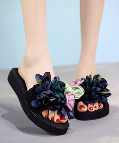 Nuevas sandalias playeras con diseño de flores para vacaciones de moda  Nuevas sandalias playeras con diseño de flores para vacaciones de moda
