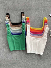 Tank Top Damen Sexy Rückenfreies Y2k Top Slim Fit Bottoming Bluse Solides Crop Top Ärmelloses Camis Mujer