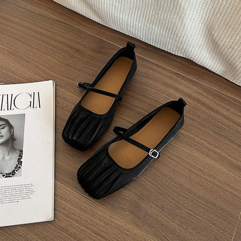 Designer Damen Mary Jane Schuhe Mode Damen Square Toe Flats Schuhe Weiche Sohle Flache Ferse Kleid Ballettschuhe  Designer Damen Mary Jane Schuhe Mode Damen Square Toe Flats Schuhe Weiche Sohle Flache Ferse Kleid Ballettschuhe