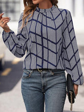 Blusas y camisas de manga larga, sueltas, elásticas, plisadas, con lunares y cuello alto